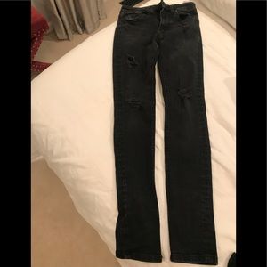 Zara black ripped jeans